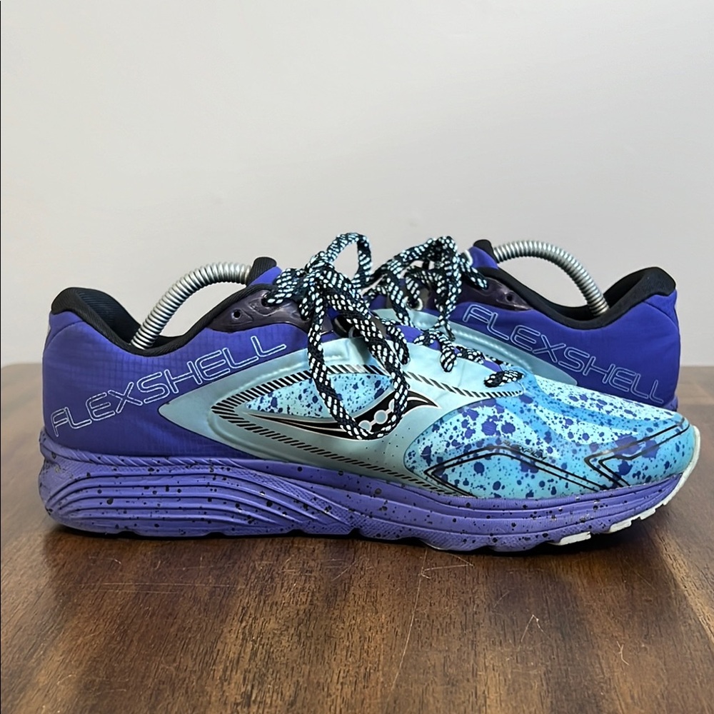 Saucony Kinvara 7 Purple Turquoise Running Shoes  Everun Flexshell Women’s SZ 12 - Picture 7 of 14